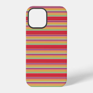 Cute red colorful stripes iPhone 12 pro case