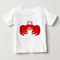 Cute red crab cartoon illustration