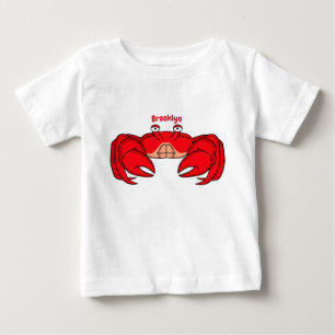 Cute red crab cartoon illustration baby T-Shirt