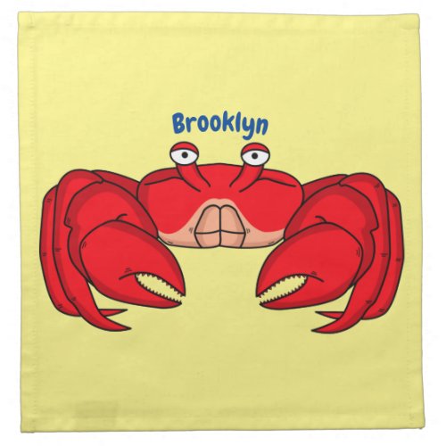 Cute red crab cartoon illustration cloth napkin