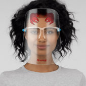 Cute red crab cartoon illustration face shield (Insitu)