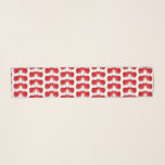 Cute red crab cartoon illustration scarf<br><div class="desc">A happy red crab for crustacean fun! Cartoon style.</div>