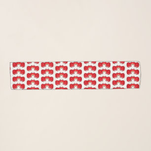 Cute red crab cartoon illustration scarf