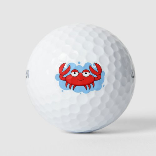 cute red crab golf ball
