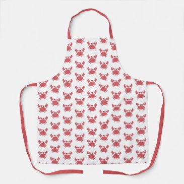 Cute Red Crab Pattern - Coastal Themed