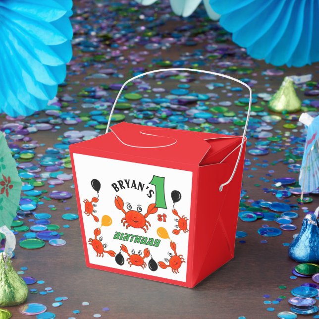 Cute red crabs favor boxes (Party)
