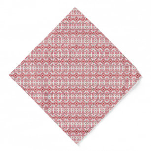 Cute red decorative ukrainian patterns design bandana