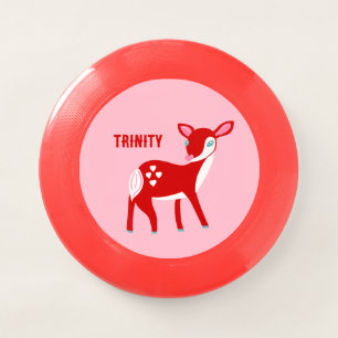 Cute Red Deer Valentine's Day Personalized Wham-O Frisbee