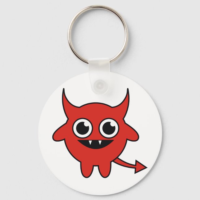 Cute Red Devil Keychain (Front)