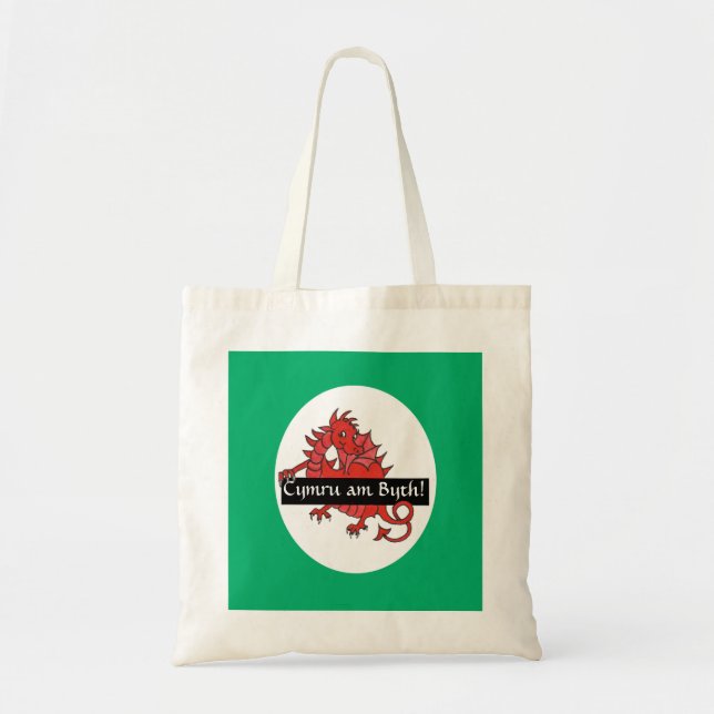 Cute Red Dragon Budget Tote Bag to Personalize (Front)
