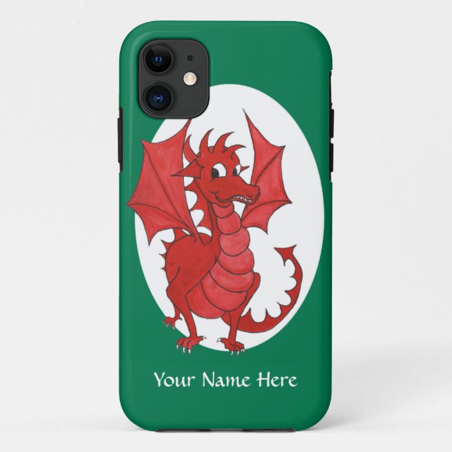 Cute Red Dragon iPhone 5/5s Case to Personalize (Back)