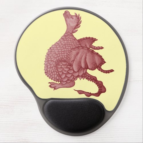 cute red dragon mythical and fantasy creature gel mouse pad