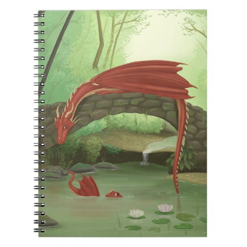 Cute Red Dragon Notebook