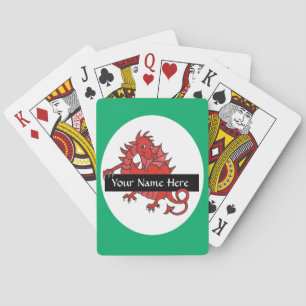 Cute Red Dragon Poker Playing Cards to Personalize