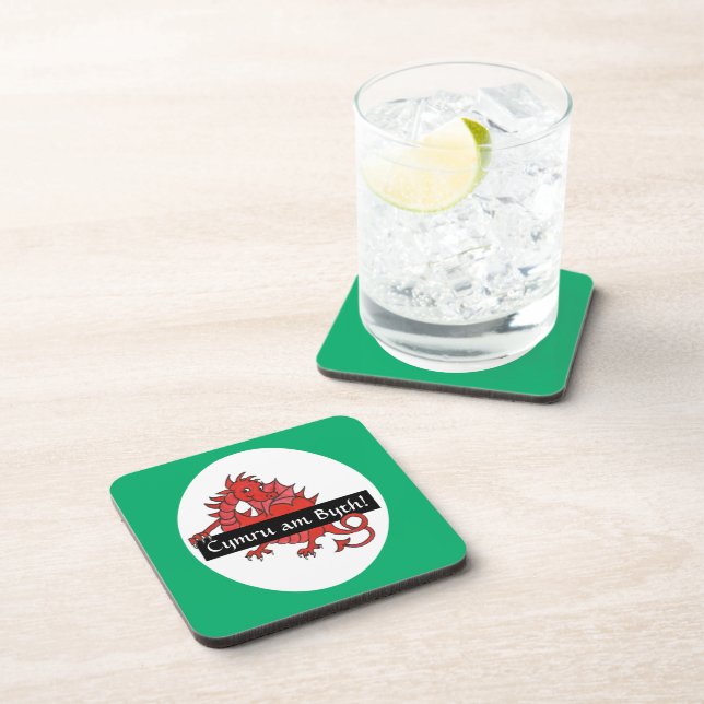 Cute Red Dragon Set of Coasters to Personalize (Right Side)
