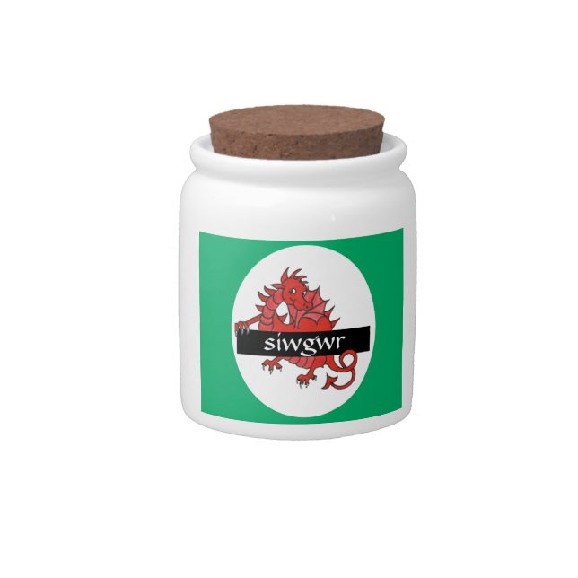 Cute Red Dragon Storage Jar or Sugar Dish (Front)