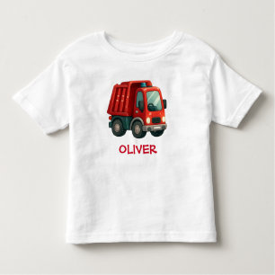 Cute Red Dump Truck Toddler T-shirt