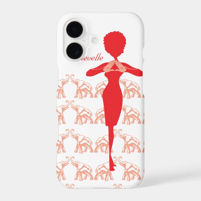 Cute red elephant iphone case (Back)