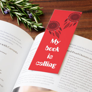 Cute Red Feather Funny Quote Bookmarks