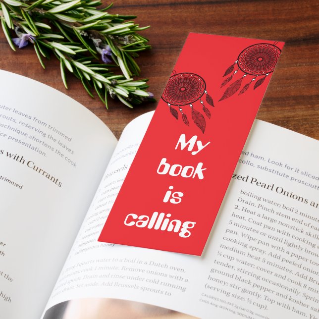Cute Red Feather Funny Quote Bookmarks (Book)