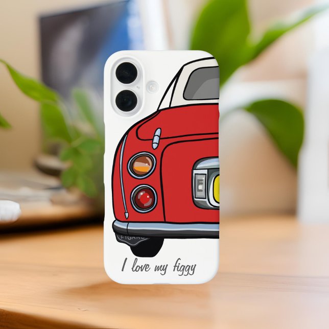 Cute Red Figaro Car Love My Figgy Figarations Case-Mate iPhone Case (Cute red figaro phone case with space for your name. I love my figgy!)