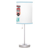 Cute Red Fire Truck for Boys Bedroom Table Lamp (Right)