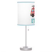 Cute Red Fire Truck for Boys Bedroom Table Lamp (Left)