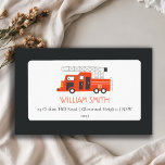 Cute Red Firetruck Engine Kids Birthday Address Label<br><div class="desc">A Fun Cute Boys FIRE TRUCK THEME BIRTHDAY Collection.- it's an Elegant Simple Minimal sketchy Illustration of red fire truck with fireman hat, perfect for your little ones birthday party. It’s very easy to customize, with your personal details. If you need any other matching product or customization, kindly message via...</div>