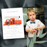 Cute Red Firetruck Kids Any Age Birthday Invite