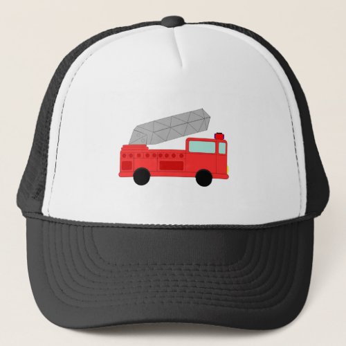 Cute Red Firetruck Trucker Hat