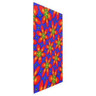 Cute Red Floral Pattern Metal Print