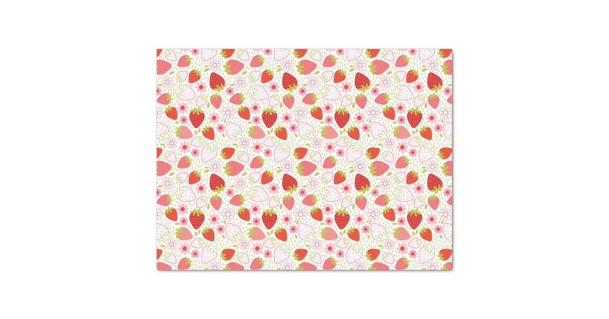 Cute Strawberry Milk Pattern Tissue Paper