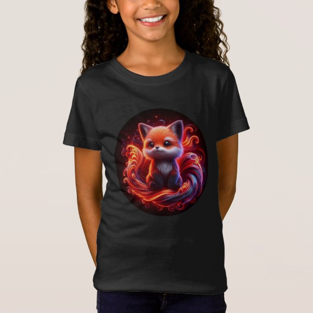 Cute Red Fox Cub T-Shirt (Front)