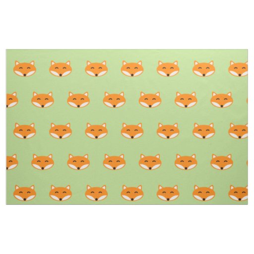 Cute red fox fabric | Textile with forest animals
