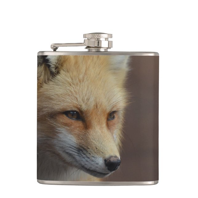 Cute Red Fox Flask (Front)