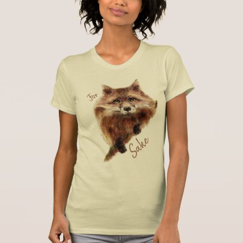 Cute Red Fox Funny For Foxs Sake Quote   Poster T_Shirt