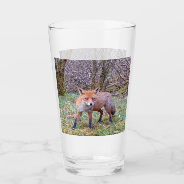 Cute Red Fox  Glass (Front)