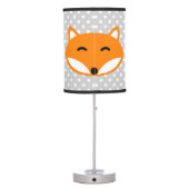 Cute red fox kids lamp with grey white polka dots (Back)