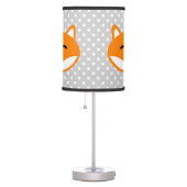 Cute red fox kids lamp with grey white polka dots (Right)