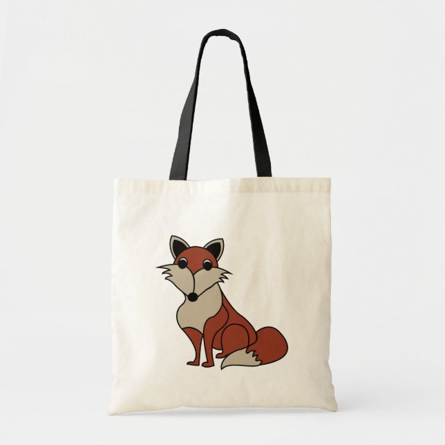 Cute Red Fox Kids Tote Bag (Front)