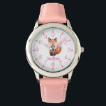 Cute Red Fox Personalized Kid's Watch<br><div class="desc">Cute Red Fox Personalized Kid's Watch</div>