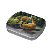 Cute Red Fox Pups Playing Candy Tin (Side)
