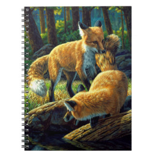 Cute Red Fox Pups Playing Notebook