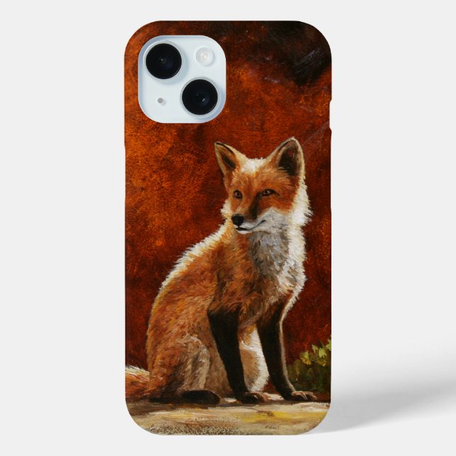Cute Red Fox Sitting In The Sun Case-Mate iPhone Case (Back)