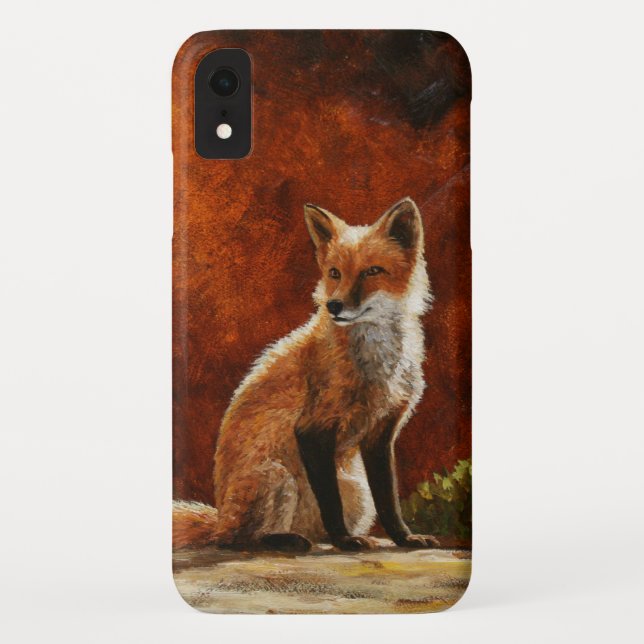 Cute Red Fox Sitting In The Sun Case-Mate iPhone Case (Back)