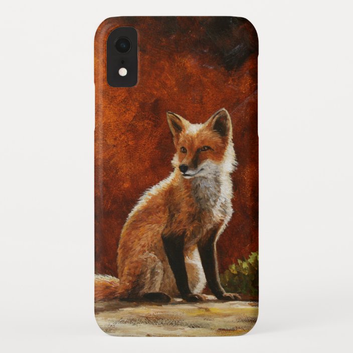 Cute Red Fox Sitting In The Sun Case Mate Iphone Case Zazzle Com