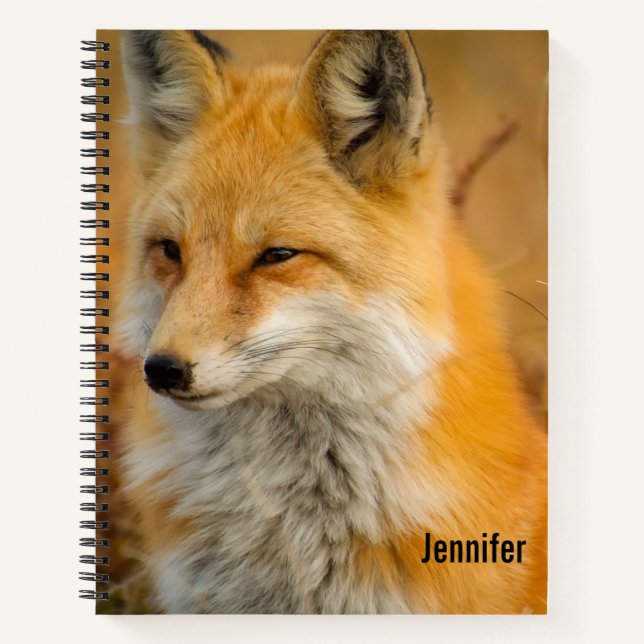 Cute Red Fox Wilderness Nature Photography Notebook (Front)
