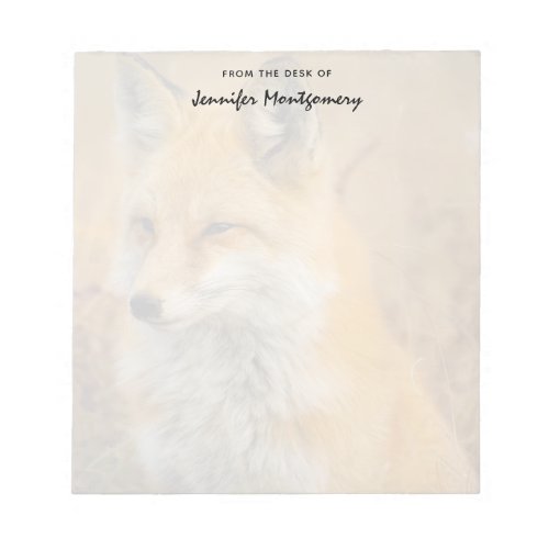 Cute Red Fox Wilderness Nature Photography Notepad