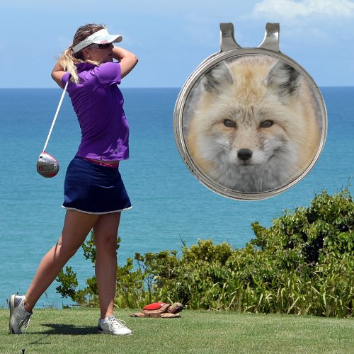 Cute Red Fox Wildlife Golf Hat Clip