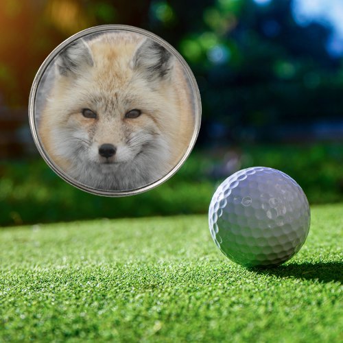 Cute Red Fox Wildlife Photo Golf Ball Marker
